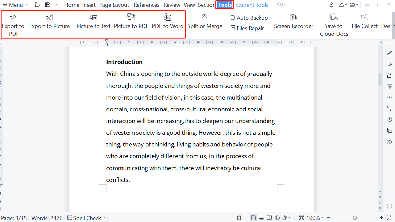 在WPS Office中导出为PDF和图片